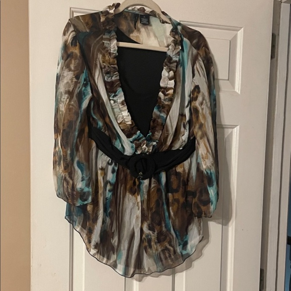 New Directions Multicolor Blouse